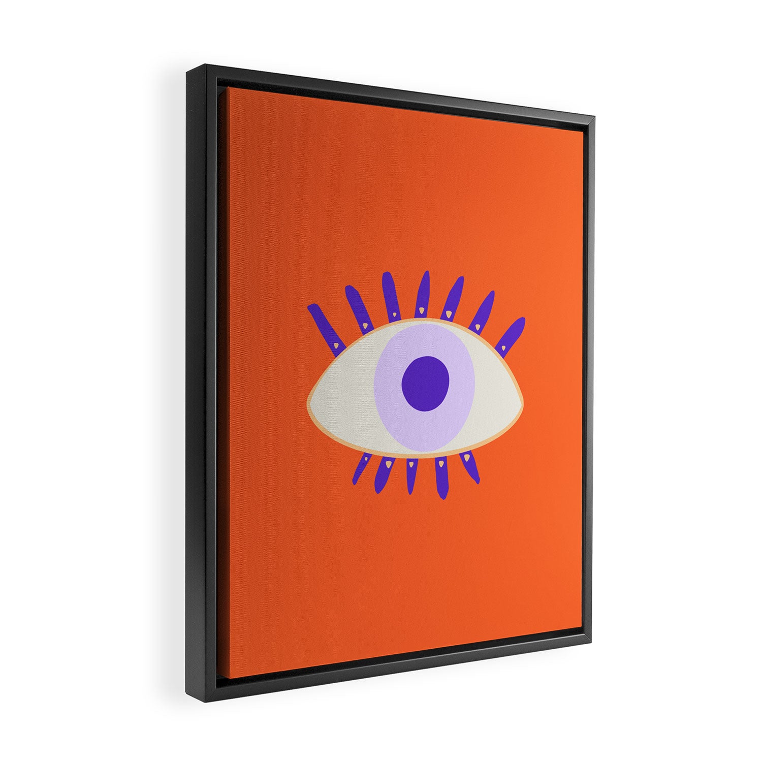 Very peri evil eyes  Framed Canvas Print Gallery Image 2