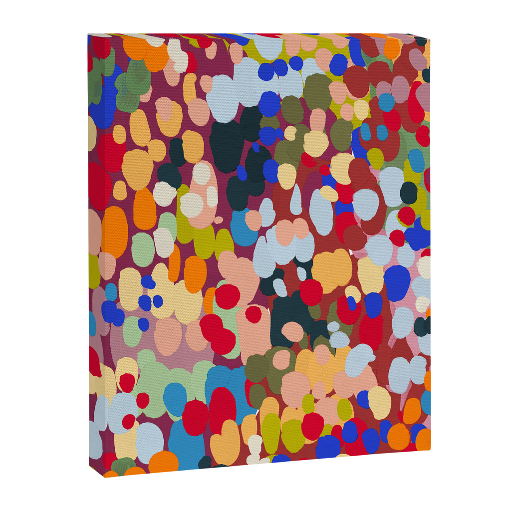 Vibrant Abstract Dots Art Print - Bold Multicolor Modern Design Canvas Print Gallery Image 8