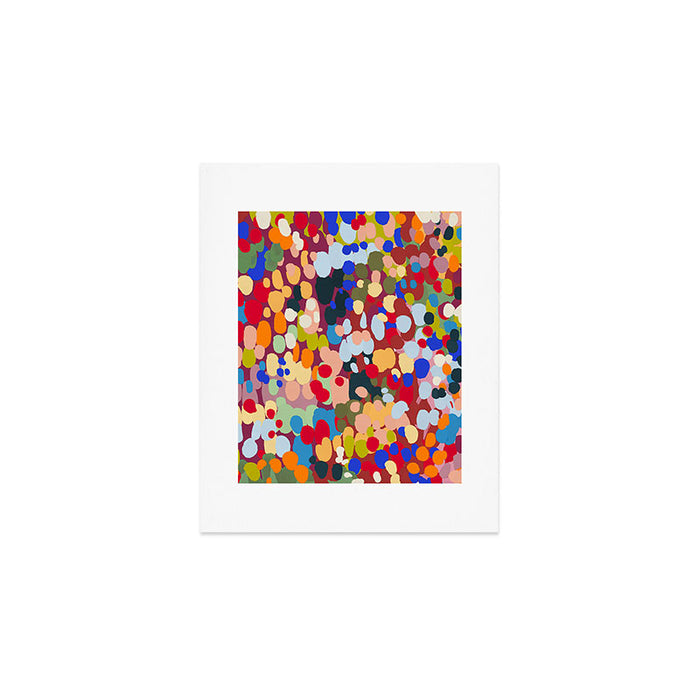 Vibrant Abstract Dots Art Print - Bold Multicolor Modern Design Art Print Gallery Image 1