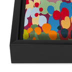 Vibrant Abstract Dots Art Print - Bold Multicolor Modern Design Framed Canvas Print Gallery Image 3