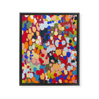Vibrant Abstract Dots Art Print - Bold Multicolor Modern Design Framed Canvas Print Gallery Image 8