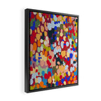 Vibrant Abstract Dots Art Print - Bold Multicolor Modern Design Framed Canvas Print Gallery Image 2