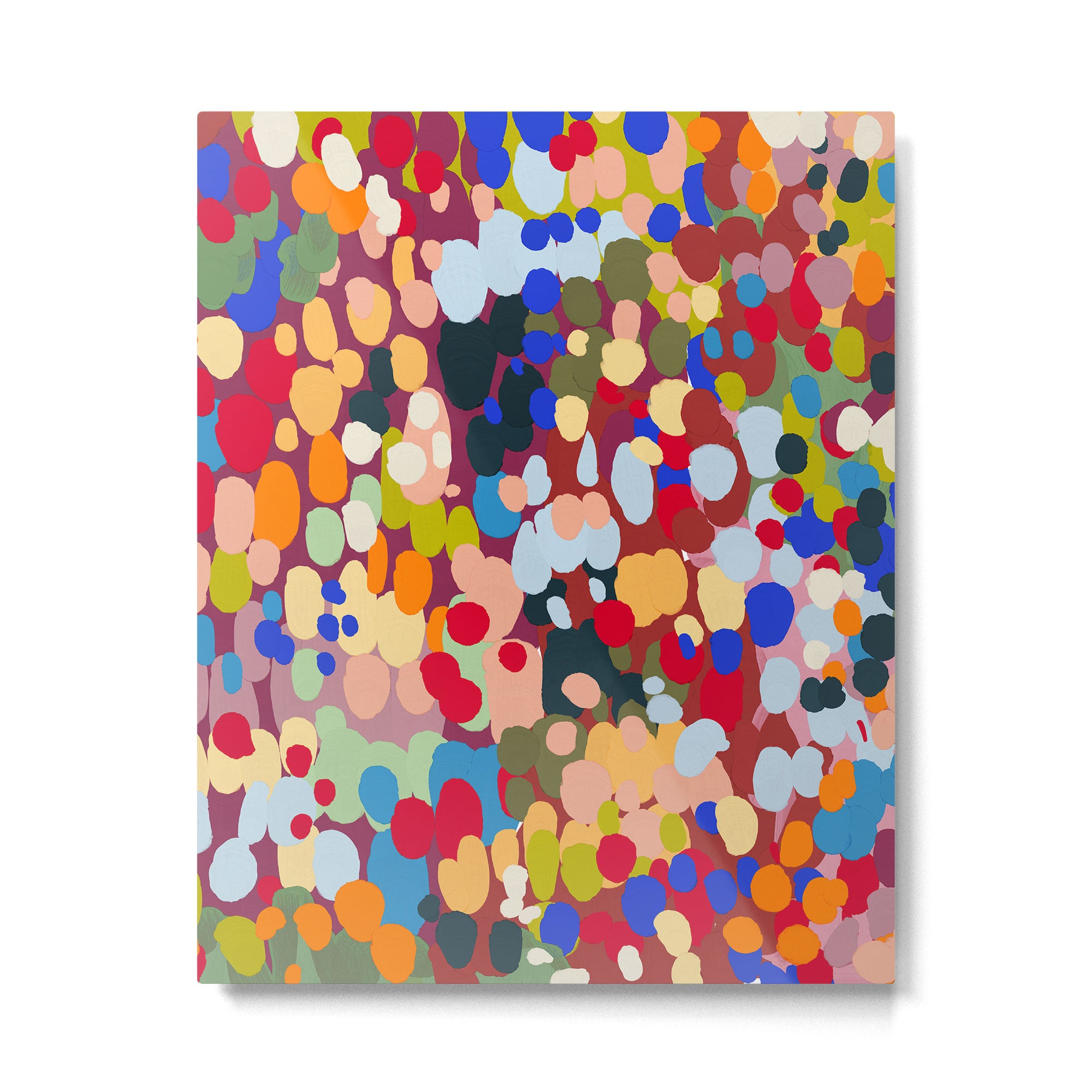 Vibrant Abstract Dots Art Print - Bold Multicolor Modern Design Metal Print Gallery Image 6