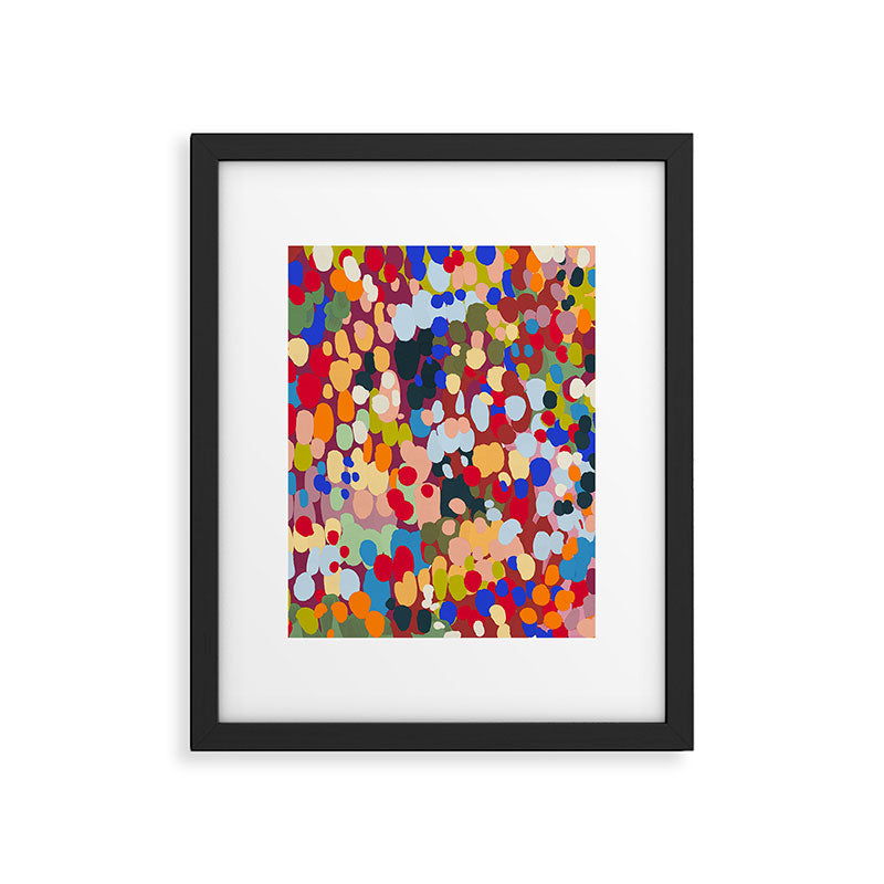 Vibrant Abstract Dots Art Print - Bold Multicolor Modern Design Framed Art Print Gallery Image 6