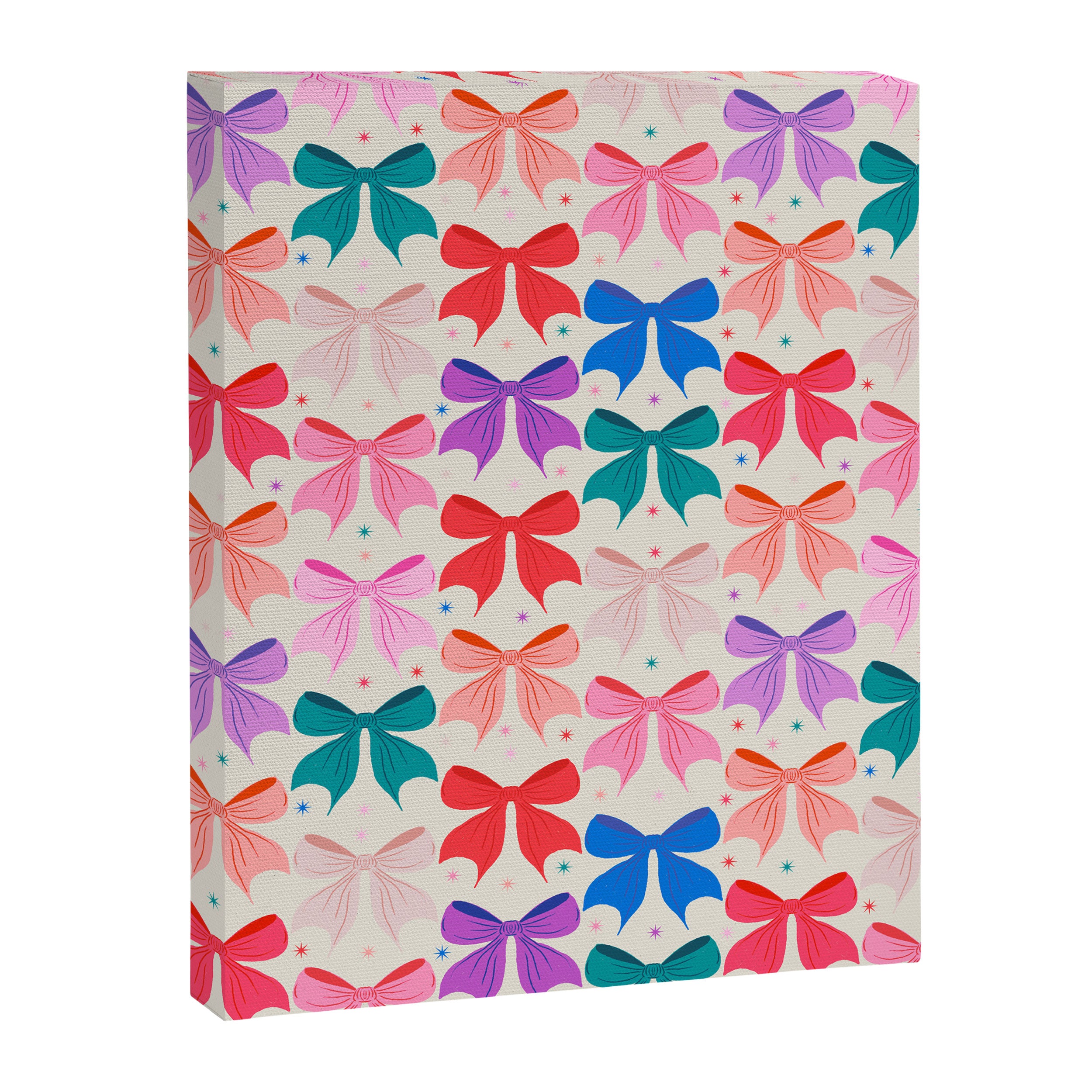 Vibrant Bow Pattern  A Playful and Colorful Design Canvas Print Gallery Image 8