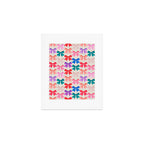 Vibrant Bow Pattern  A Playful and Colorful Design Art Print Gallery Image 1