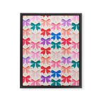 Vibrant Bow Pattern  A Playful and Colorful Design Framed Canvas Print Gallery Image 8