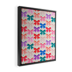 Vibrant Bow Pattern  A Playful and Colorful Design Framed Canvas Print Gallery Image 2
