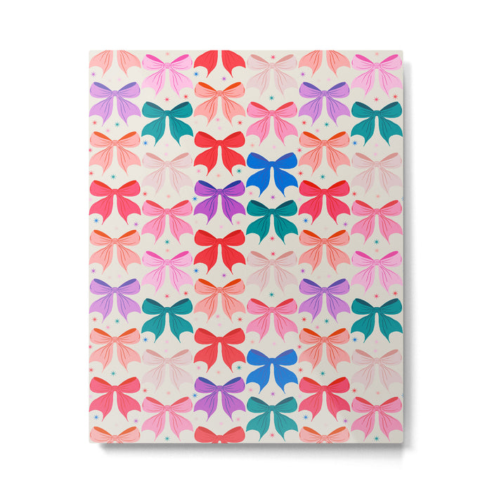 Vibrant Bow Pattern  A Playful and Colorful Design Metal Print Gallery Image 1