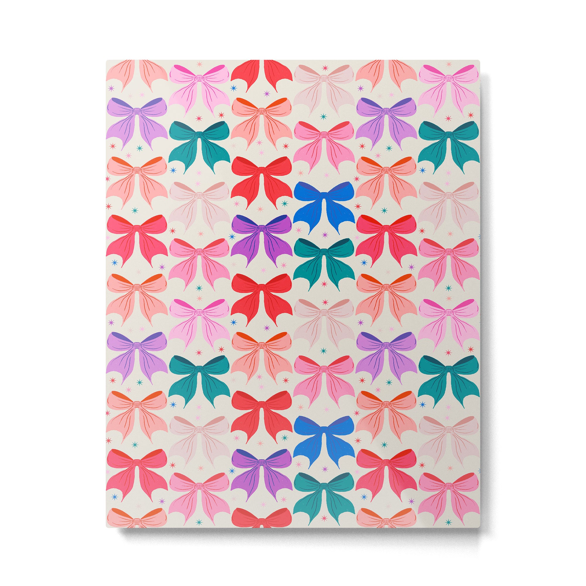 Vibrant Bow Pattern  A Playful and Colorful Design Metal Print Gallery Image 6