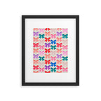 Vibrant Bow Pattern  A Playful and Colorful Design Framed Art Print Gallery Image 6