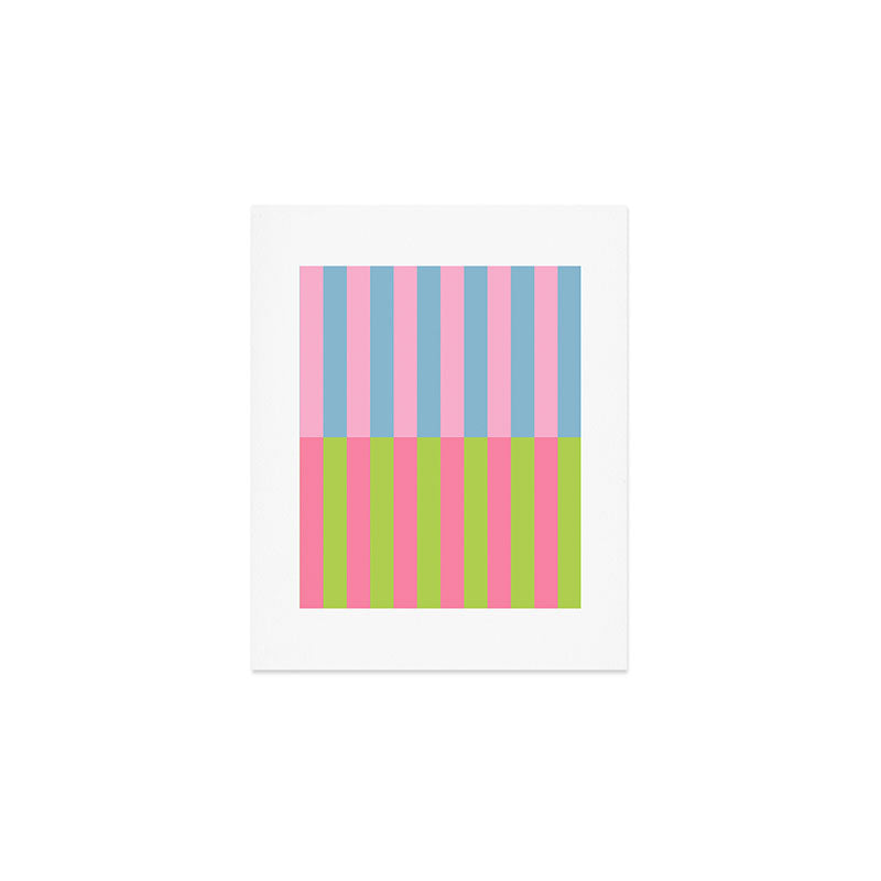 Vibrant color block pattern Art Print Gallery Image 1