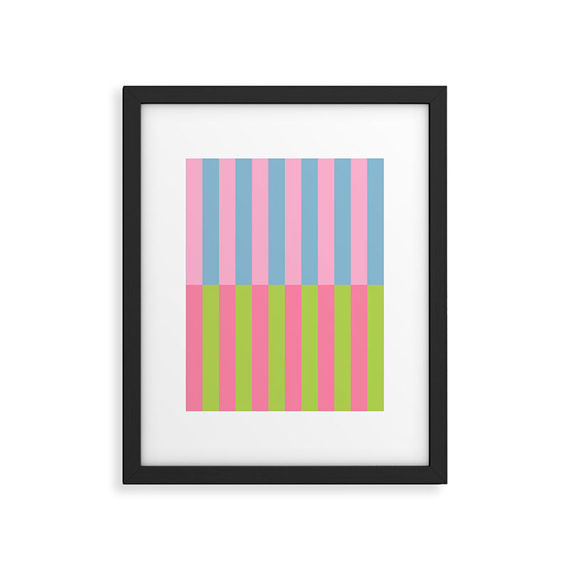 Vibrant color block pattern Framed Art Print Gallery Image 4
