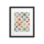 Vibrant  Colorful Star Quilt Pattern Framed Art Print Gallery Image 4