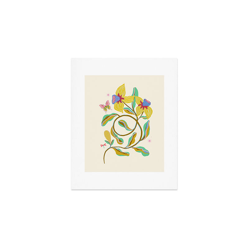 Vibrant daffodils garden Art Print Gallery Image 1