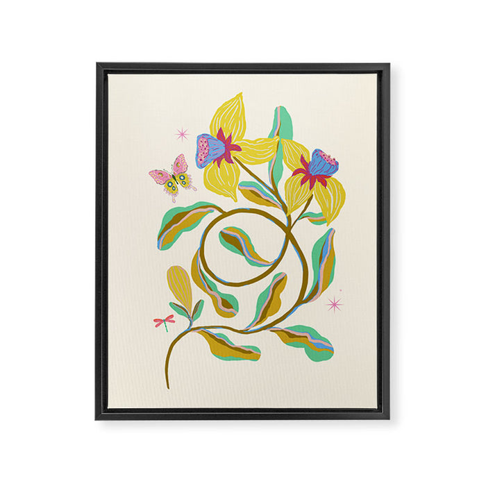 Vibrant daffodils garden Framed Canvas Print Gallery Image 1