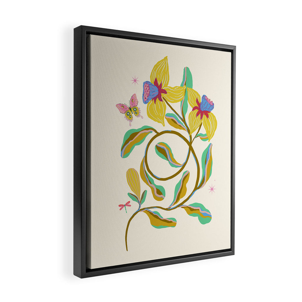 Vibrant daffodils garden Framed Canvas Print Gallery Image 2