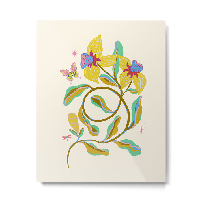 Vibrant daffodils garden Metal Print Gallery Image 1