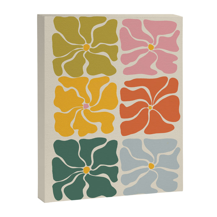 Vibrant Floral Quilt Pattern Canvas Print Gallery Image 1
