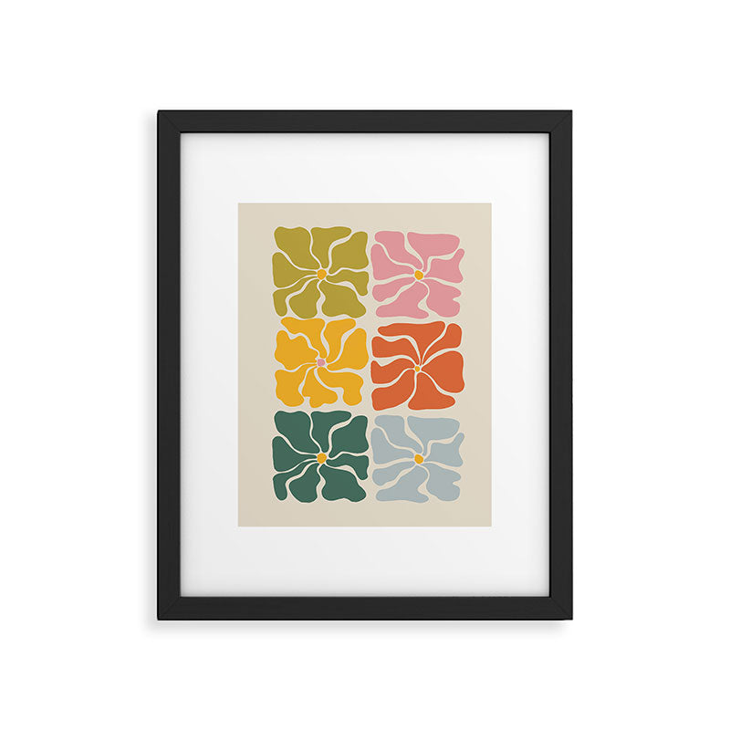 Vibrant Floral Quilt Pattern Framed Art Print Gallery Image 6
