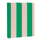Vibrant green and beige stripes Canvas Print Gallery Image 8