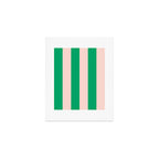 Vibrant green and beige stripes Art Print Gallery Image 1