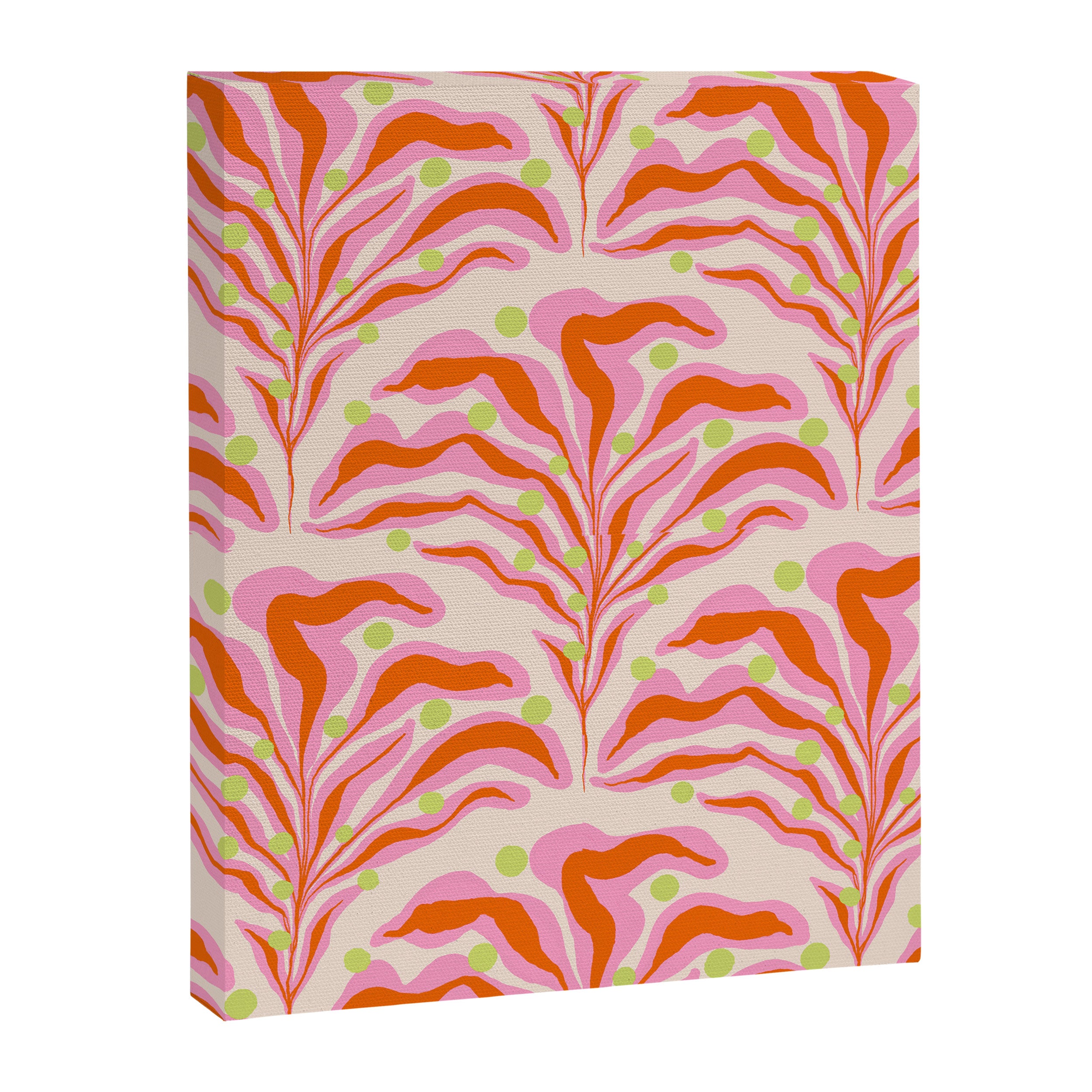 Vibrant Modern Botanical Pattern Whimsical Floral Abstract Canvas Print Gallery Image 8