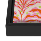 Vibrant Modern Botanical Pattern Whimsical Floral Abstract Framed Canvas Print Gallery Image 3