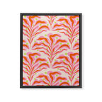 Vibrant Modern Botanical Pattern Whimsical Floral Abstract Framed Canvas Print Gallery Image 8
