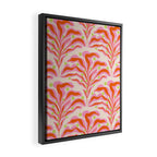 Vibrant Modern Botanical Pattern Whimsical Floral Abstract Framed Canvas Print Gallery Image 2