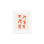 Vibrant Red Watercolor Bow  Art Print Gallery Image 1
