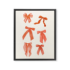 Vibrant Red Watercolor Bow  Framed Canvas Print Gallery Image 8