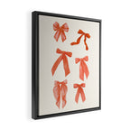 Vibrant Red Watercolor Bow  Framed Canvas Print Gallery Image 2