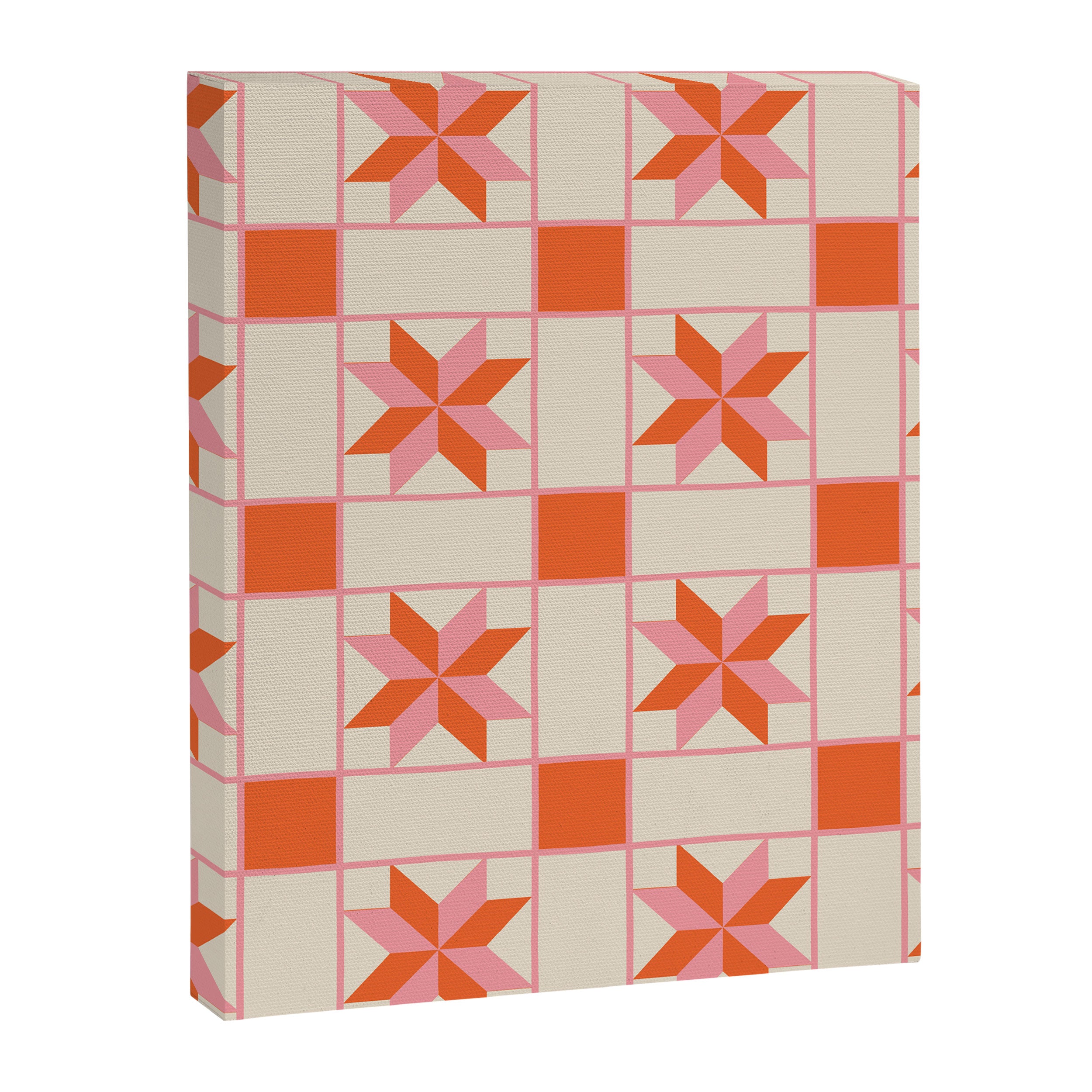 Vibrant Star Quilt Pattern Canvas Print Gallery Image 8