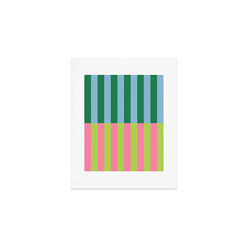 Vibrant Stripe Design: Modern Colorful Pattern for Dynamic Visuals Art Print Gallery Image 1
