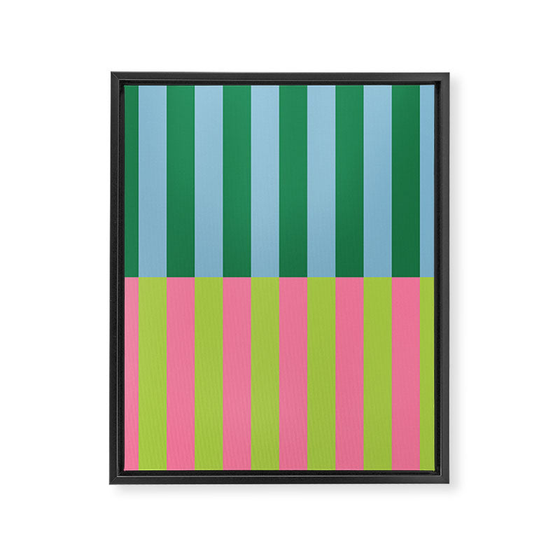 Vibrant Stripe Design: Modern Colorful Pattern for Dynamic Visuals Framed Canvas Print Gallery Image 8
