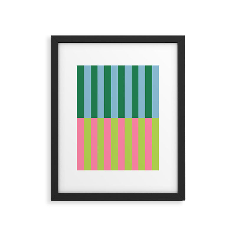 Vibrant Stripe Design: Modern Colorful Pattern for Dynamic Visuals Framed Art Print Gallery Image 6