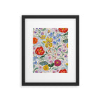 Vibrant Wildflower Garden Pattern Hand Painted Folk Floral Design Framed Art Print Gallery Image 6