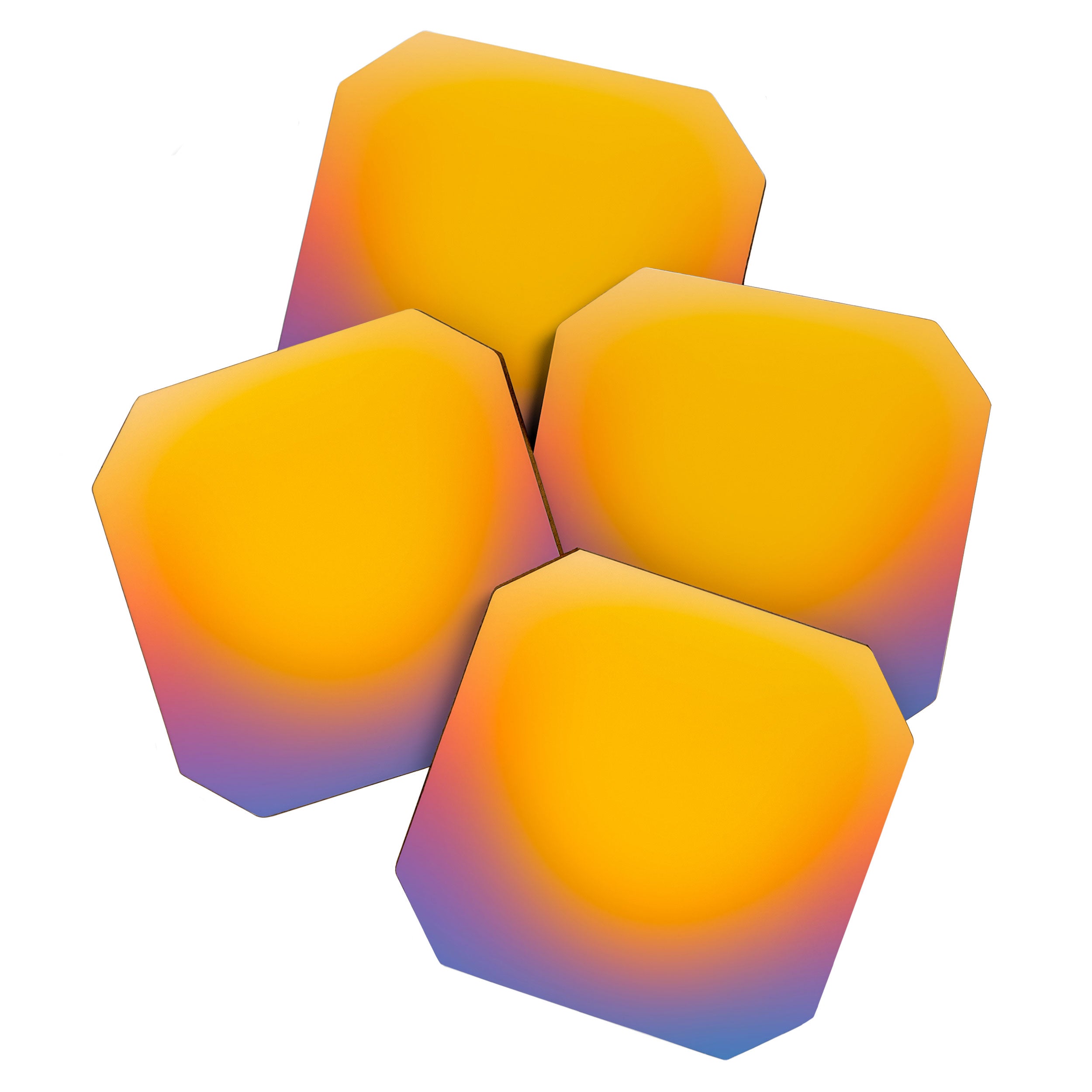 Vibrant yellow sunset Coaster Gallery Image 1