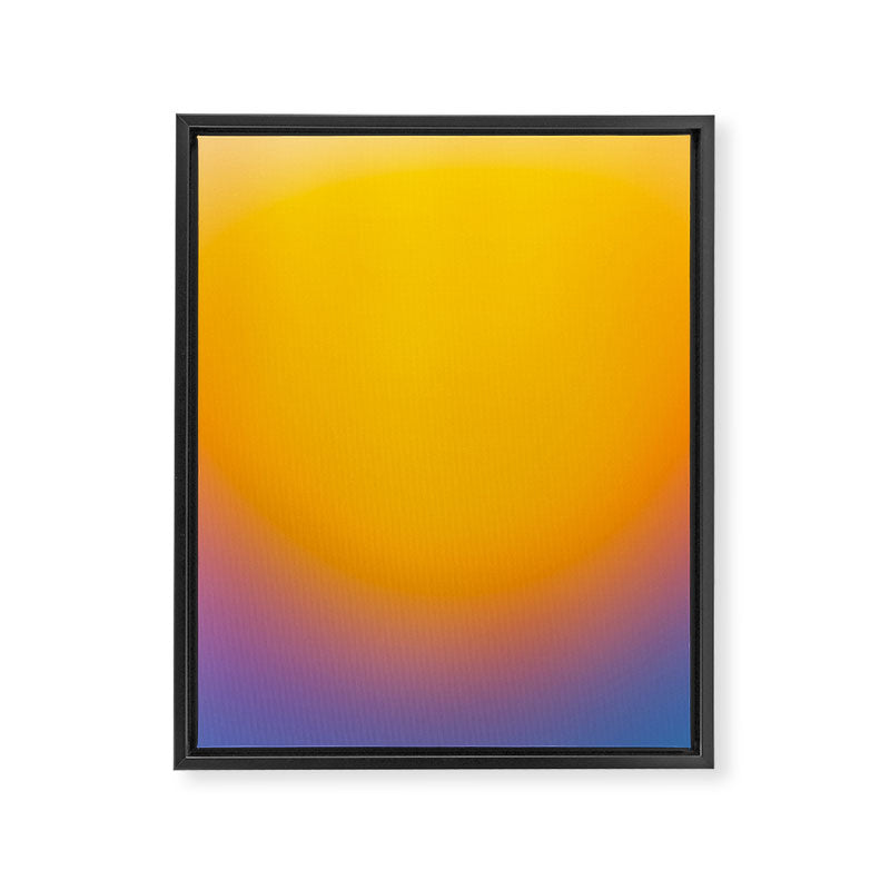 Vibrant yellow sunset Framed Canvas Print Gallery Image 8