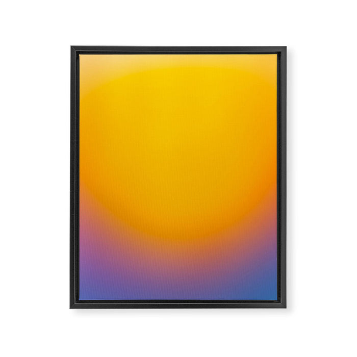 Vibrant yellow sunset Framed Canvas Print Gallery Image 1