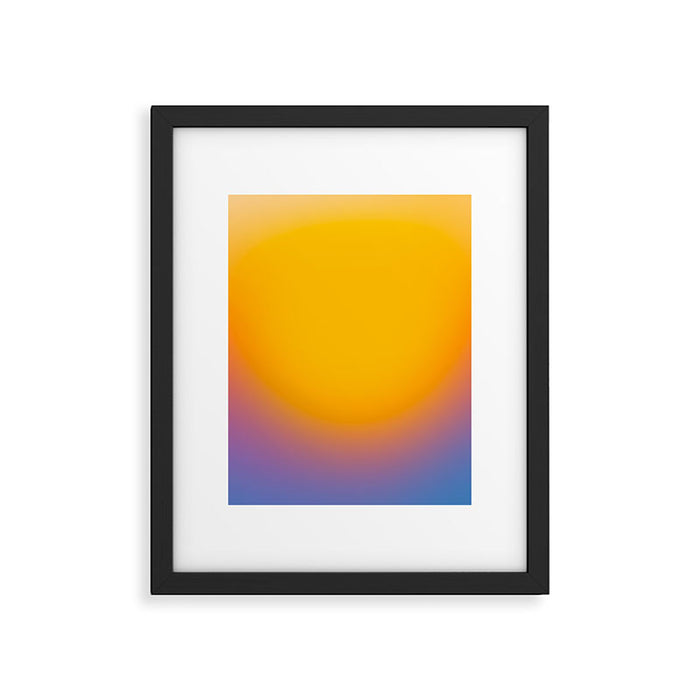 Vibrant yellow sunset Framed Art Print Gallery Image 1