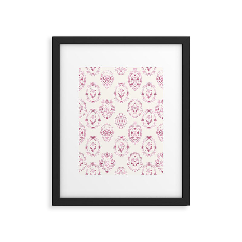 Victorian frame with flowers Framed Art Print Gallery Image 4