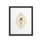Victorian Watercolor Ice Cream in Frame Framed Art Print Gallery Image 6