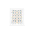 Vintage Floral Harmony Pattern  Charming Blue  Pink Blossom Design Art Print Gallery Image 1