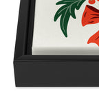 Vintage Holiday Gift and Greenery - Christmas Decorative Design Framed Canvas Print Gallery Image 3