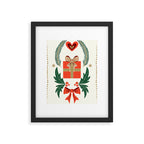 Vintage Holiday Gift and Greenery - Christmas Decorative Design Framed Art Print Gallery Image 6