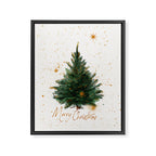 Vintage Merry Christmas Tree  Framed Canvas Print Gallery Image 8