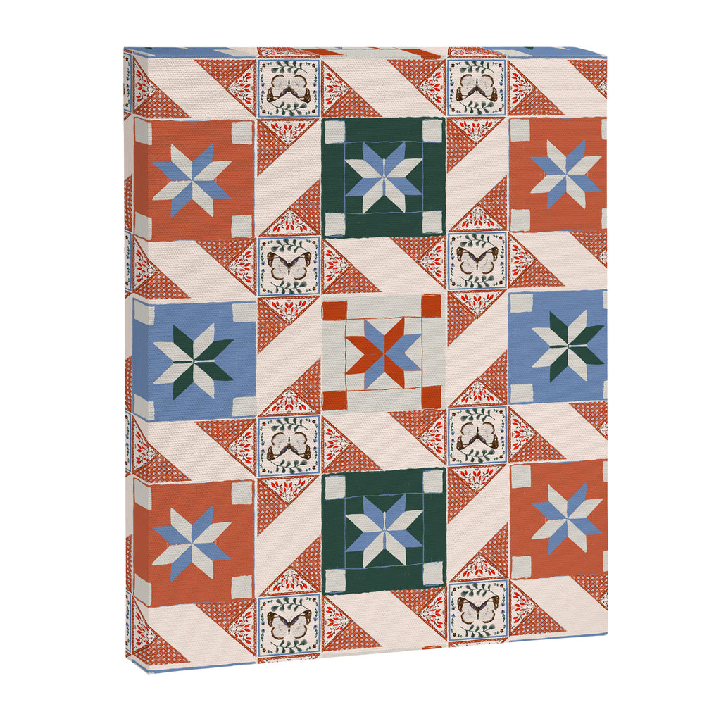Vintage Quilt Block Pattern Canvas Print Gallery Image 8