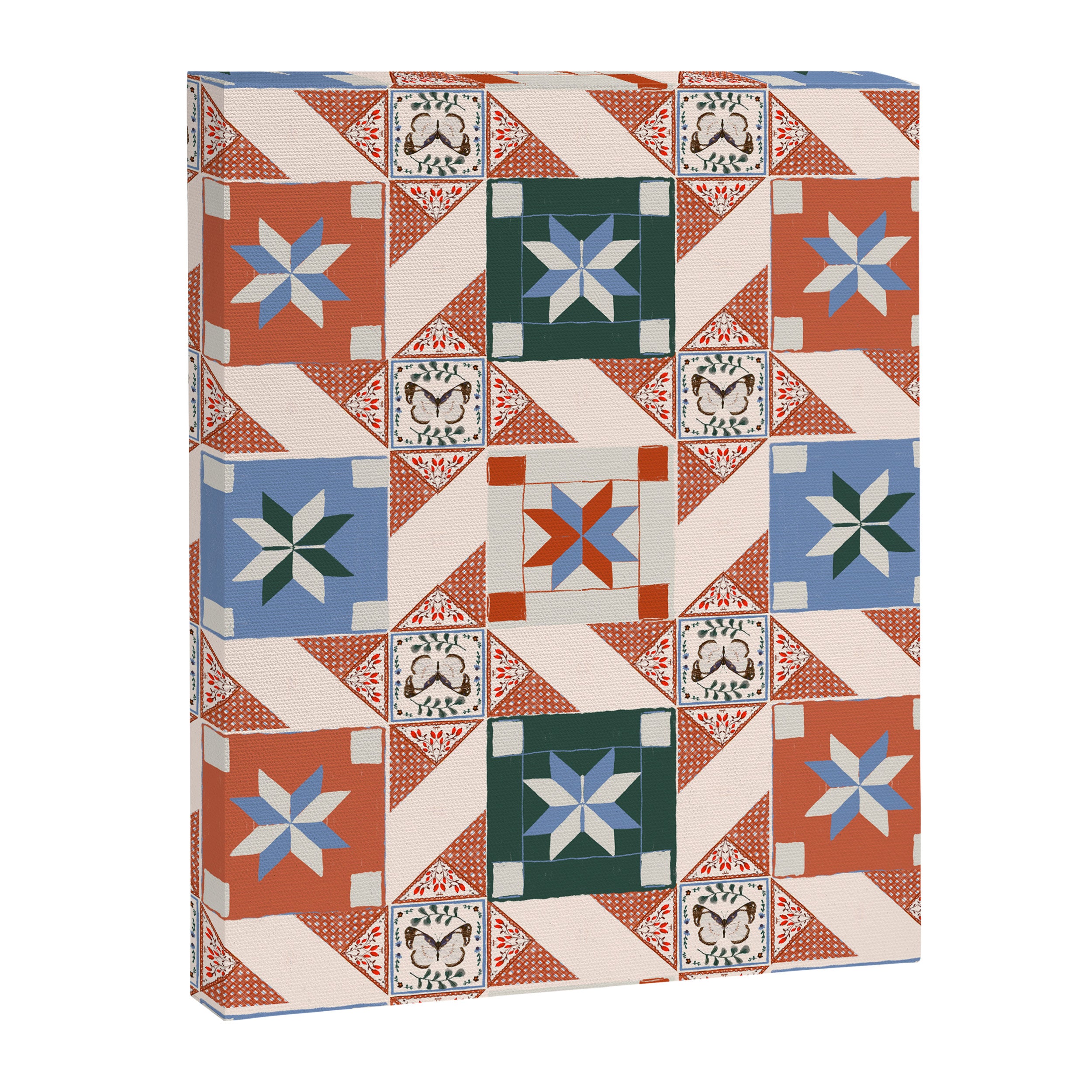 Vintage Quilt Block Pattern Canvas Print Gallery Image 8